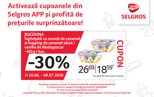 Înghețată Bucovina – caramel sărat & vanilie de Madagascar