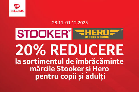 -20% la mărcile Stooker și Hero