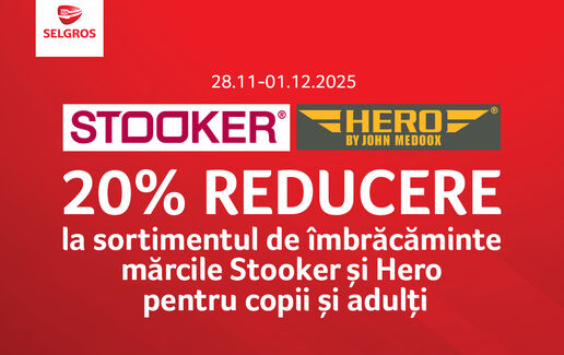 -20% la mărcile Stooker și Hero