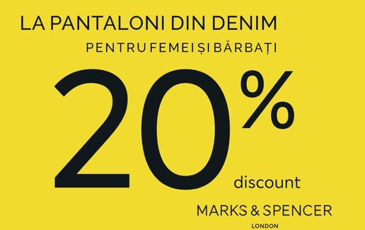 -20% la pantalonii din denim pentru femei si barbati