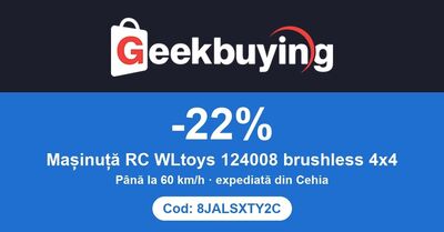 -22,72% la mașinuța RC WLtoys 124008 brushless 4x4 (60 km/h)