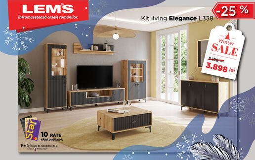 -25% REDUCERE la noul kit living Ellegance L338