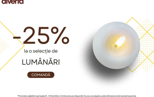 -25% lumânări