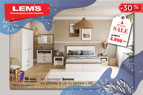 -30% REDUCERE la noul dormitor Sereno