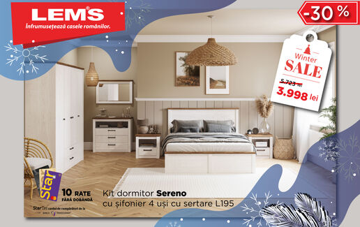-30% REDUCERE la noul dormitor Sereno