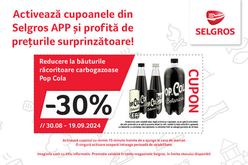 -30% la băuturile răcoritoare carbogazoase Pop Cola