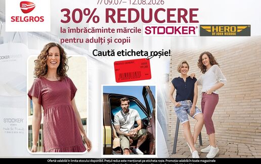 -30% la mărcile Stooker și Hero