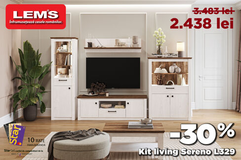 -30% reducere la noul living Sereno