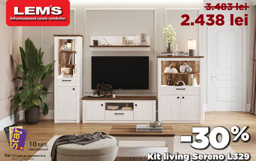 -30% reducere la noul living Sereno