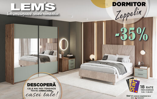 -35% la noul dormitor ZEPPELIN