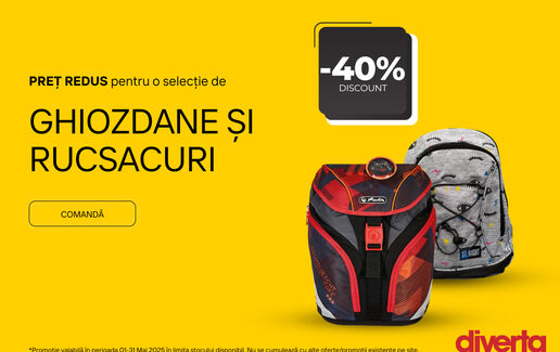 -40% la o selecție de ghiozdane și rucsacuri