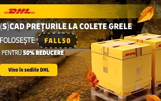 -50% la expedieri de peste 5 kg