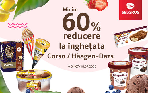 -60% la înghețată Corso și Haagen-Dazs