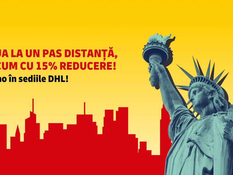 Ofertă 15% reducere către SUA - DHL