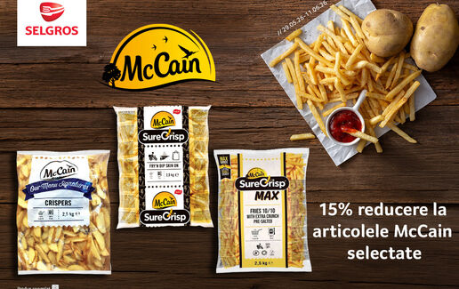 15% reducere la articolele McCain