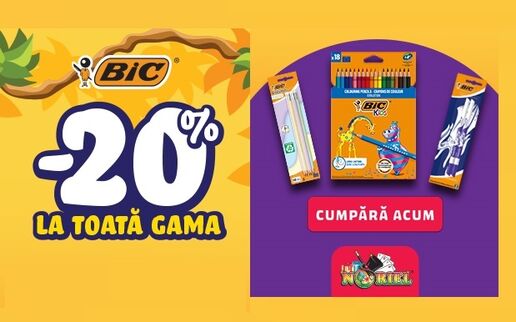 20% Reducere la Rechizite BIC @Noriel