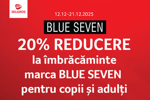 20% reducere la îmbrăcăminte pentru adulți și copii Blue Seven