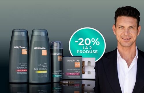 20% reducere la 2 produse Gerovital Men