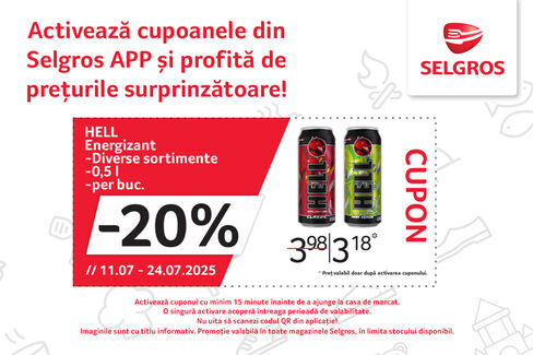 20% reducere la energizantele HELL