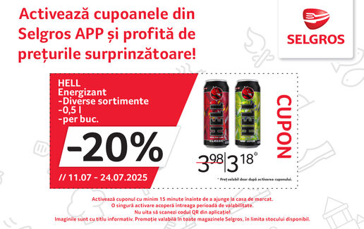 20% reducere la energizantele HELL