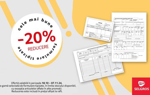 20% reducere la formulare tipizate