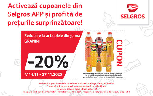 20% reducere la gama Granini