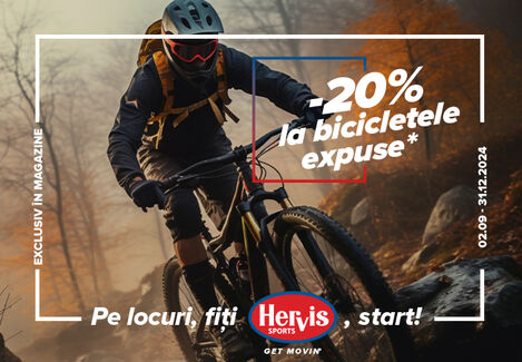 20% reducere pentru bicicletele expuse