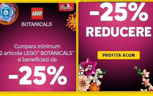 25% reducere la 2 seturi Lego Botanicals @Noriel