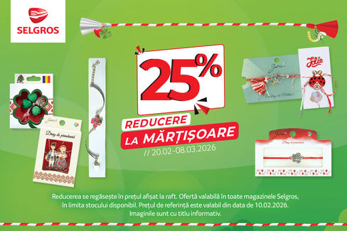 25% reducere la mărțișoare