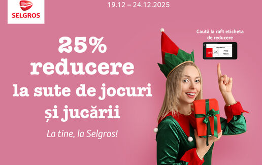 25% reducere la sute de jocuri și jucării