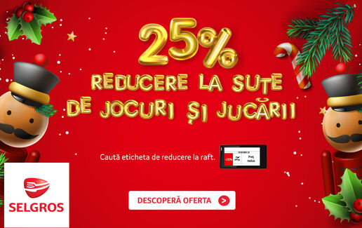 25% reducere la sute de jocuri și jucării