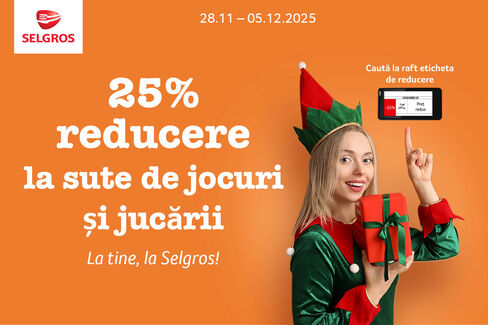 25% reducere la sute de jocuri și jucării