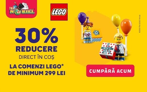 30% reducere la comenzi LEGO® de minimum 299 lei @Noriel