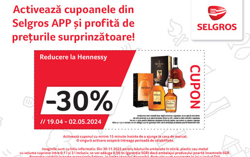 30% reducere la gama Hennessy
