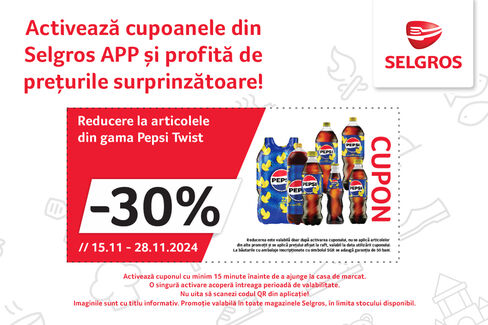 30% reducere la gama Pepsi Twist