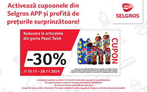 30% reducere la gama Pepsi Twist