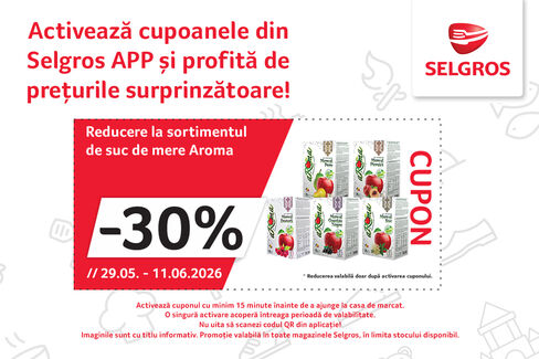 30% reducere la suc de mere Aroma