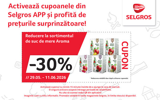 30% reducere la suc de mere Aroma