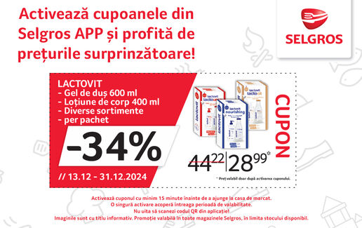 34% reducere la pachetele Lactovit