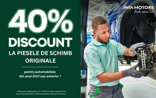 40% DISCOUNT la PIESELE DE SCHIMB ORIGINALE pentru automobilele din anul 2017 sau anterior