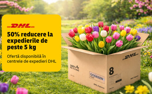 50% reducere la coletele de peste 5 kg