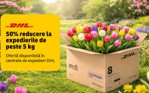 50% reducere la coletele de peste 5 kg