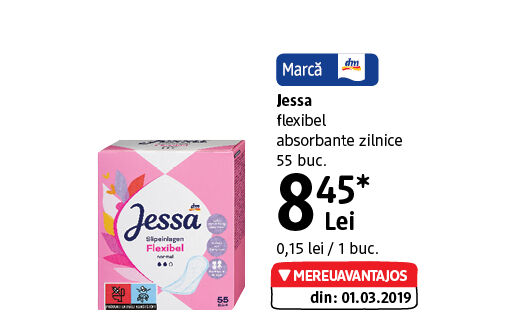 Absorbante zilnice Jessa