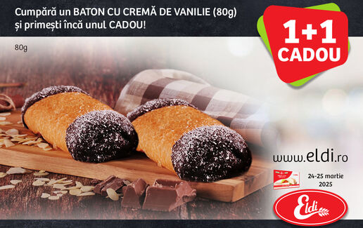 BATON CU CREMA DE VANILIE 1+1 CADOU
