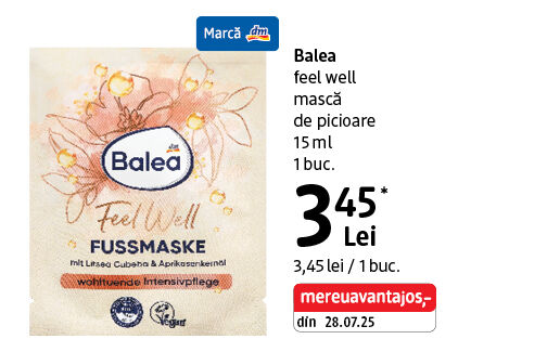 Balea Feel Well mască de picioare