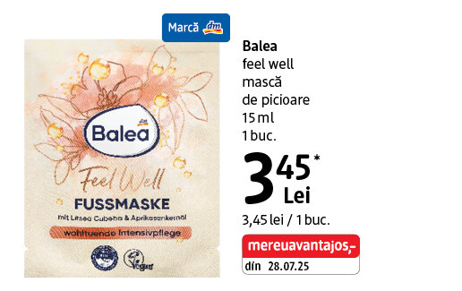 Ofertă Balea Feel Well mască de picioare - dm