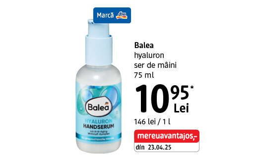Ofertă Balea Hyaluron ser de mâini - dm