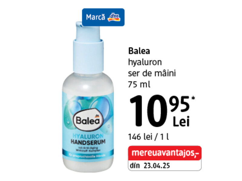 Ofertă Balea Hyaluron ser de mâini - dm