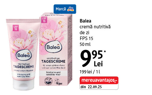 Balea cremă nutritivă de zi