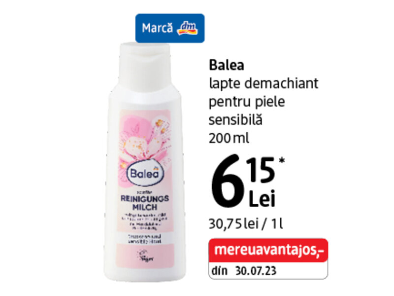 Ofertă Balea lapte demachiant - dm